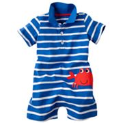 Carter's Striped Crab Polo Romper - Baby